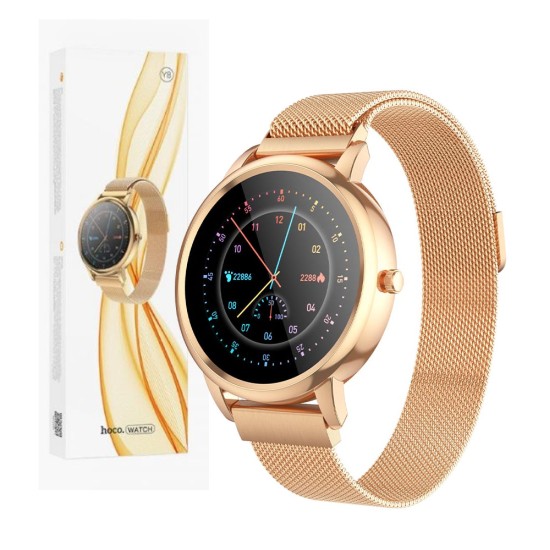 Smartwatch Hoco Y8 1.09" Dorado Rosa